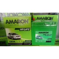 แพ็คกันกระแทกอย่างดีAMARON อมารอนแบตเตอรี่รุ่น 42b20L รับประกัน 2 ปียาว20 กว้าง 12 สูง23 cm.สำหรับรถเก๋ง JASS CITY BRIO AMAZE FREED MOBILIO BR-V MIRAGE ATTRAGE NEW VIOS