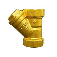 1/2 quot; 3/4 quot; 1 quot; BSP Female Thread Brass Inline Y Type Filter Strainer Valve Pipe Fitting Connector Adapter For Water