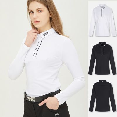 New white golf clothing womens long-sleeved slim-fit jacket sports quick-drying womens ball clothing PEARLY GATES  Mizuno Amazingcre Odyssey G4 J.LINDEBERG✤✼☫