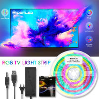 Gidealed TVแถบไฟLED USB RGB 5V WS2812B Ambientชุดไฟสำหรับซิงค์จอสีHDTVเดสก์ท็อปพีซีจอแสงพื้นหลัง