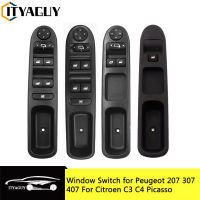 ไฟฟ้าสวิทช์ควบคุมหน้าต่างสำหรับ Peugeot 207 307สำหรับ Citroen C3 Picasso 2000 6554KT 6554QC 6490EH 64900 HQ 6554QF