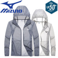 Mizuno ฤดูร้อนกลางแจ้งป้องกันการโดนแดดในเสื้อผ้าสำหรับผู้ชายและผู้หญิงผ้าไหมน้ำแข็ง Ultra-บาง Breathable แคมเปญ Windbreaker ผิวเสื้อแบบพกพา