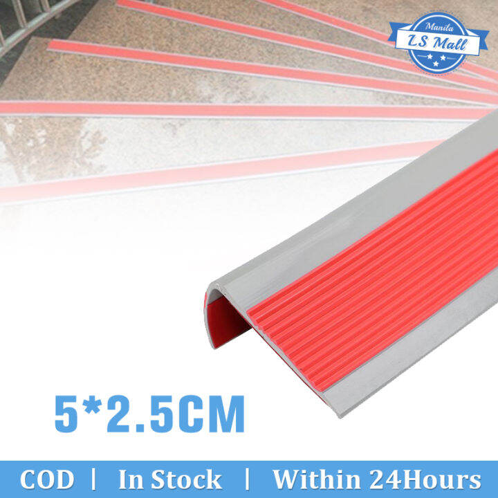 Elvone Stair Nosing, Rubber Edging Guard Trim Self Adhesive, Vinyl Staircase Step Edge Protector For Outdoor & Indoor