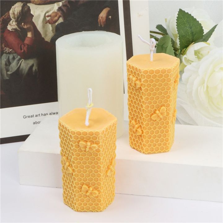 3d-honeycomb-bee-silicone-mold-handmade-scently-candle-resin-mold-diy-soy-wax-beeswax-soap-mould-home-decor-craft-valentine-gift
