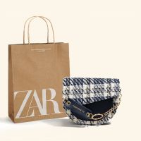 ◄ Zara◄ กระเป๋าผู้หญิง2023ใหม่กระเป๋าผ้าแคนวาสกระเป๋าโจ๊กเกอร์กระเป๋าอานม้าการออกแบบเฉพาะกระเป๋าสะพายข้างความรู้สึกอาวุโส