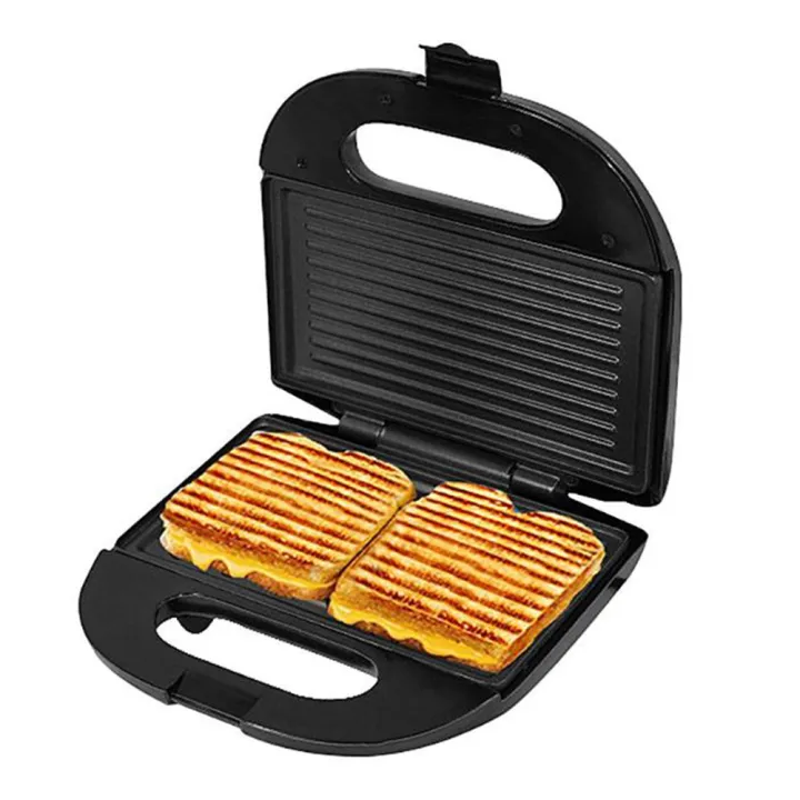 2-Serving Panini Press Stainless Steel Non-stick Plate Grill Sandwich ...