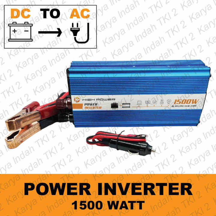 Power Inventer Mobil 1500W HIGH POWER DC AC Converter Listrik 1500 Watt