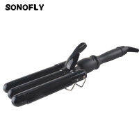 SONOFLY 22มิลลิเมตรจอแอลซีดีดัดผมไฟฟ้า T Riple B Arrel เซรามิกดัดผมเหล็กผมโอนเอนเครื่องมือจัดแต่งทรงผม Anions ความร้อนได้อย่างรวดเร็ว JF-112