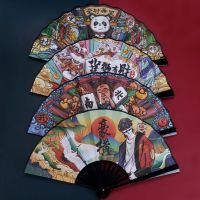 TH 8 Inches Chinese Style Folding Fan Thickened Tear-resistant Classical Dance Fan Home Decoration