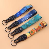 Van Gogh Short Lanyard Oil Painting Starry Sky Wrist Strap Key Ring Lanyard Tags Key Strap Car Motorcycle Keychain Accessories Drawing Painting Suppli
