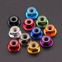 M2 M3 M4 M5 M6 Multicolor Aluminum Alloy Flange Lock Nuts Thread Pitch 0.4 1mm Nylon Ring Self-Locking Screw Cap