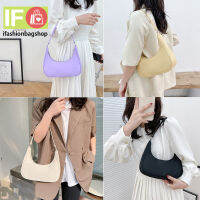 ifashionbagshop(IF1731) กระเป๋าผ้าสะพายไหล่แฟชั่นสุดต๊าซสีพาสเทล