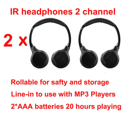 IR Infrared Wireless headphone Stereo Foldable Car Headset Earphone Indoor Outdoor Music Headphones headphone 2 headphones