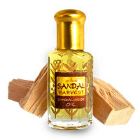 SandalHarvest ไม้จันทน์ Sandalwood Oil น้ำมันไม้หอมแก่นจันทร์ ไม้จันทร์หอม หอมอโรม่า แท้ 100% ไม่มีน้ำหอม ไม่เจือจาง ไม่ไส่สี 12 ml.