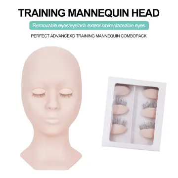 lash Mannequin Head - Face Eyes Makeup Mannequin Silicone False