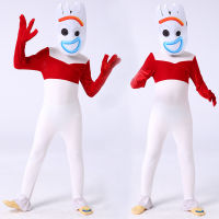 เรื่องของเล่น Fokker Forky cosplay เสื้อผ้าเด็กชิ้นเดียวกางเกงรัดรูปบทบาทเครื่องแต่งกายการแสดง ~