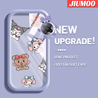 เคส JIUMOO สำหรับ Xiaomi Poco F2 Pro Redmi K30 Pro เคสซูมได้หมีน้อยน่ารักและกระต่ายน้อยการ์ตูนกรอบเคสใส่ Tpu น่ารักเคสกันกระแทกกล้อง