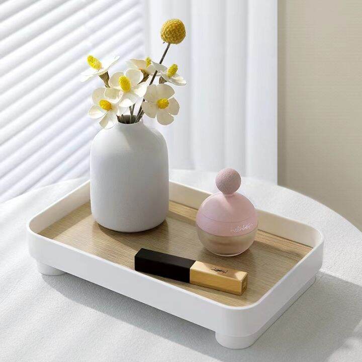 Square Wooden Desktop Storage Tray Perfume Aromatherapy Dressing Table ...