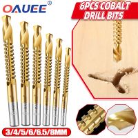 6Pcs Cobalt Drill Bits Set Spiral Metric Composite Tap Drill Bit Tap Cutting Drilling Twist Drill Bit Wood Drilling Slotting Drills  Drivers