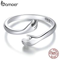 【CW】 bamoer 925 Sterling Warmth and Hand Adjustable for Jewelry His Big Loving Hugs BSR176