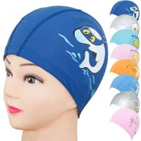 【CW】 1X Children Cap Elastic Hats Cartoon Baby Boys Swim Pool Hat Accessiories