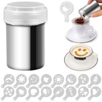 Stainless Chocolate Shaker Cocoa Flour Sugar Powder Coffee Sifter Cappuccino Coffee Stencils kitchen Accessories Barista Tools Electrical Connectors