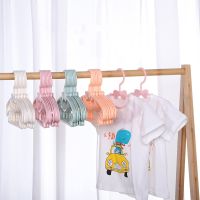 5pcs/set Portable Clothes Hangers Kid Clothes Hook Bow-knot Design Clothes Drying Rack for Children Plastic Baby Hangers