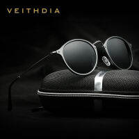 VEITHDIA 2022 NEW Fashion Uni Sun Glasses Polarized Coating Mirror Driving Sunglasses Round Male Eyewear For MenWomen 6358