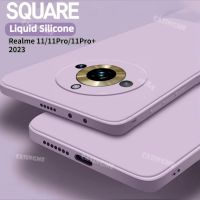 Realme ของเหลว11 11Pro 11Pro + 2023สแควร์สำหรับ Realme 11 11Pro 11Pro + Realme11 Pro + 4G 5G เคสโทรศัพท์ซิลิโคนรูปสี่เหลี่ยมเคสฝาหลังนิ่มกันกระแทก