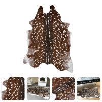 Carpet Plush Area Rug Faux Deer Hide Rug Animal Skin Rugs Living Room Sika Deer Animal Floor Mat Suede Faux Fur Deer Rug