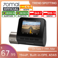 70mai Dash Cam Pro Plus+ 70mai Plus Car DVR Built-in GPS 1944P Speed Coordinates ADAS 24Hours Parking A500S Support Rear Cam