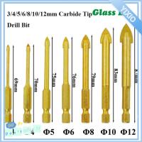 YIXIO สีทอง ดอกสว่านเจาะกระจก 3/4/5/6/8/10/12มม. เหล็กกล้าคาร์บอน45 # ดอกสว่านสามเหลี่ยม ของใหม่ อุปกรณ์เสริมเครื่องมือไฟฟ้า กระเบื้อง/หินอ่อน/กระจก