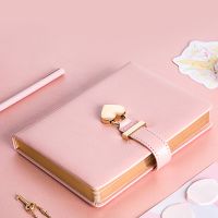 Heart Shaped Combination Lock Diary with Key Personal Organizers Secret Notebook Gift for Girls and Women