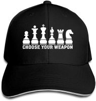 Mens Baseball Cap Choose Your Weapon Chess Cotton Trucker Hat Adjustable Fashion Sports Fan Caps Black