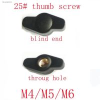 ✺ 5pcs/lot M4 M5 M6 25 t type Plum Bakelite Hand Tighten Nuts Black Thumb Nuts Clamping Knob Manual Nut