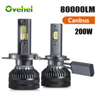 Ovehel H4 HB4 LED LM LED ทองแดงคู่200W HB3 H11ไฟหน้าหลอดไฟ H7 H 1 6000K ไฟ LED สำหรับรถยนต์12V *