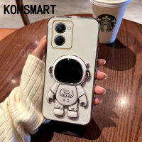 KONSMART ใหม่เคสขาตั้ง VIVO Y27 4G / Y27 5G / Y78 5G / Y36 4G / Y36 5G /Iqoo Z7 Z7X 5G เคสโทรศัพท์สุดหรู VIVOY36ขอบตรงซิลิโคนนิ่มไฟฟ้า