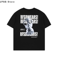 JPQQ Store RFSD เสื้อผ้าผู้ชายเสื้อยืดแขนสั้นแขนลำลองขาสั้นพิมพ์ลายแบรนด์อินเทรนด์2023ใหม่ฤดูใบไม้ผลิและฤดูร้อนสำหรับทั้งหญิงและชาย