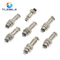 1Set GX12 2/3/4/5/6/7 Pin Male + Female 12mm L88-93 Circular Aviation Socket Plug Wire Panel Connector with Plastic Cap LidWires Leads Adapters