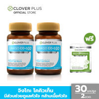 Clover Plus Ginkgo Co-Q10 จิงโกะ โคคิวเท็น สารสกัดจากใบแปะก๊วย (30 แคปซูล X2) แถม มัลติบี 7 แคปซูล (อาหารเสริม)