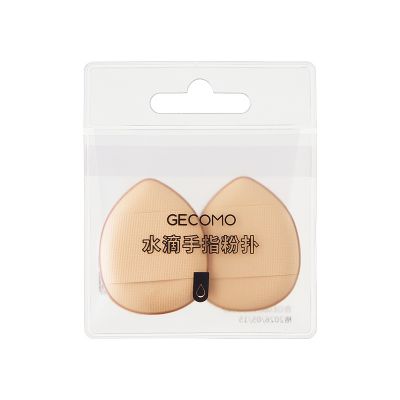 GECOMO Water Drop Finger Puff Facial Concealer Wet Dry Attire No Powder Mini Puff