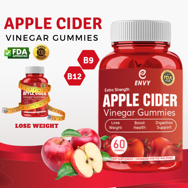 Envy Apple Cider Vinegar Gummies Weight Loss Gummies Body Fat Loss 60 Tablets Lazada Ph 0485