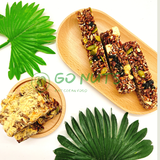 Thanh gạo lứt go nuts chà bông rong biển mix hạt dinh dưỡng ngũ cốc không - ảnh sản phẩm 6