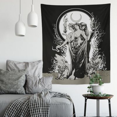 Moon Goddess Hecate Home Decor Tapestry - Wiccan Tapestry - Hekate Witchy Room Decor Tapestry Wall Decor