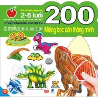 Sách 200 Miếng Bóc Dán Thông Minh 2-6 Tuổi - Khủng Long thumbnail