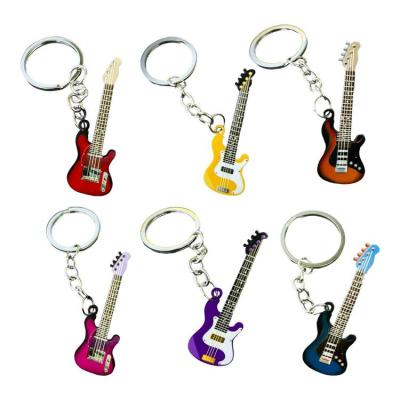 Key Chain Guitar Stainless Steel Backpack Decoration Guitar Key Pendant Music Key Chains Guitar Ornament Instrument Keychain Mini For Guitar Players Boys Girls special