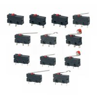 ✜ 5Pcs Mini Micro Limit Switch NO NC 3 Pins PCB Terminals SPDT 5A 125V 250V 29mm Roller Arc lever Snap Action Push Microswitches