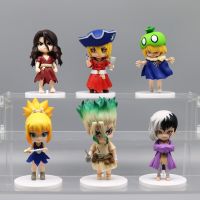 Aolzbiip49h 6 ชิ้น/เซ็ต Dr.หิน 10 ซม.Kingdom of Science Ishigami Senkuu Kohaku Kawaii Figurine อะนิเมะตกแต่ง