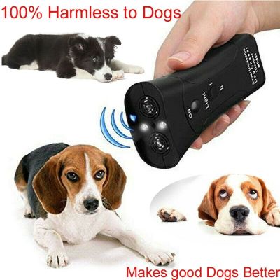 [pets baby] Ultrasonic Dog Training Repeller Control Trainer Device Dogs Pet Training Device 3 In 1 Anti Barking Stopdeterents