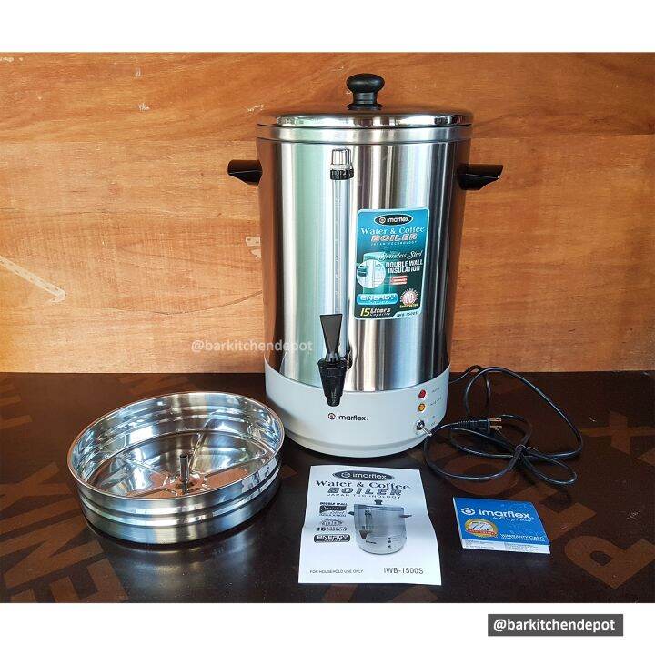 Imarflex IWB1500S Electric Water and Coffee Boiler (100 cups) Lazada PH
